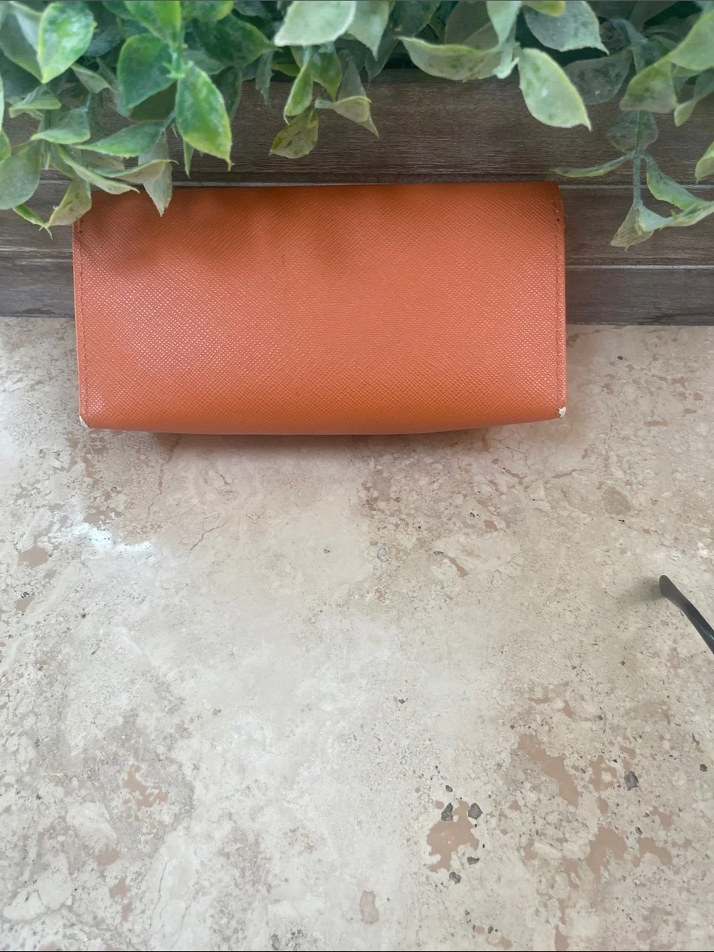 Tory Burch Black Oversized Sunglasses with Orange Logo Case